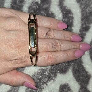 Avon Vintage 1978 Gold Jade Double Band Bracelet